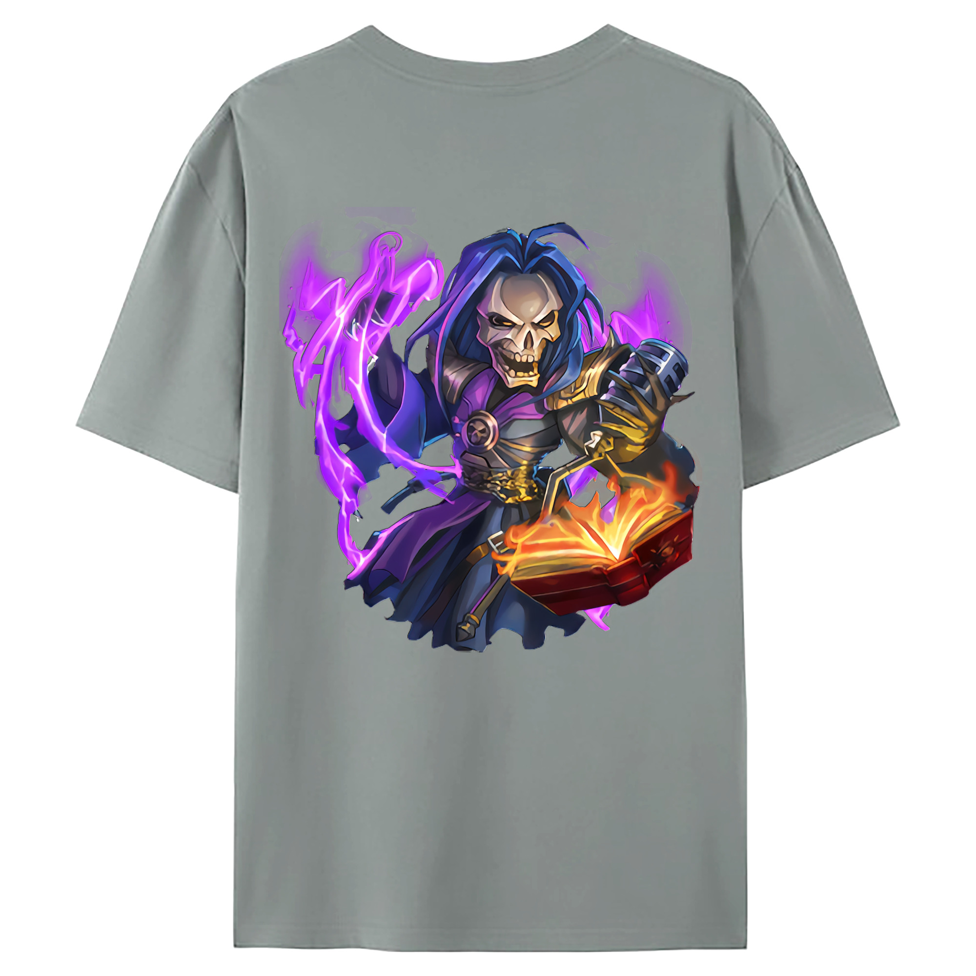 （画像用） リーグ・オブ・レジェンド League of Legends LOL 綿100％ メンズ半袖Tシャツ（バックプリント） 通気性